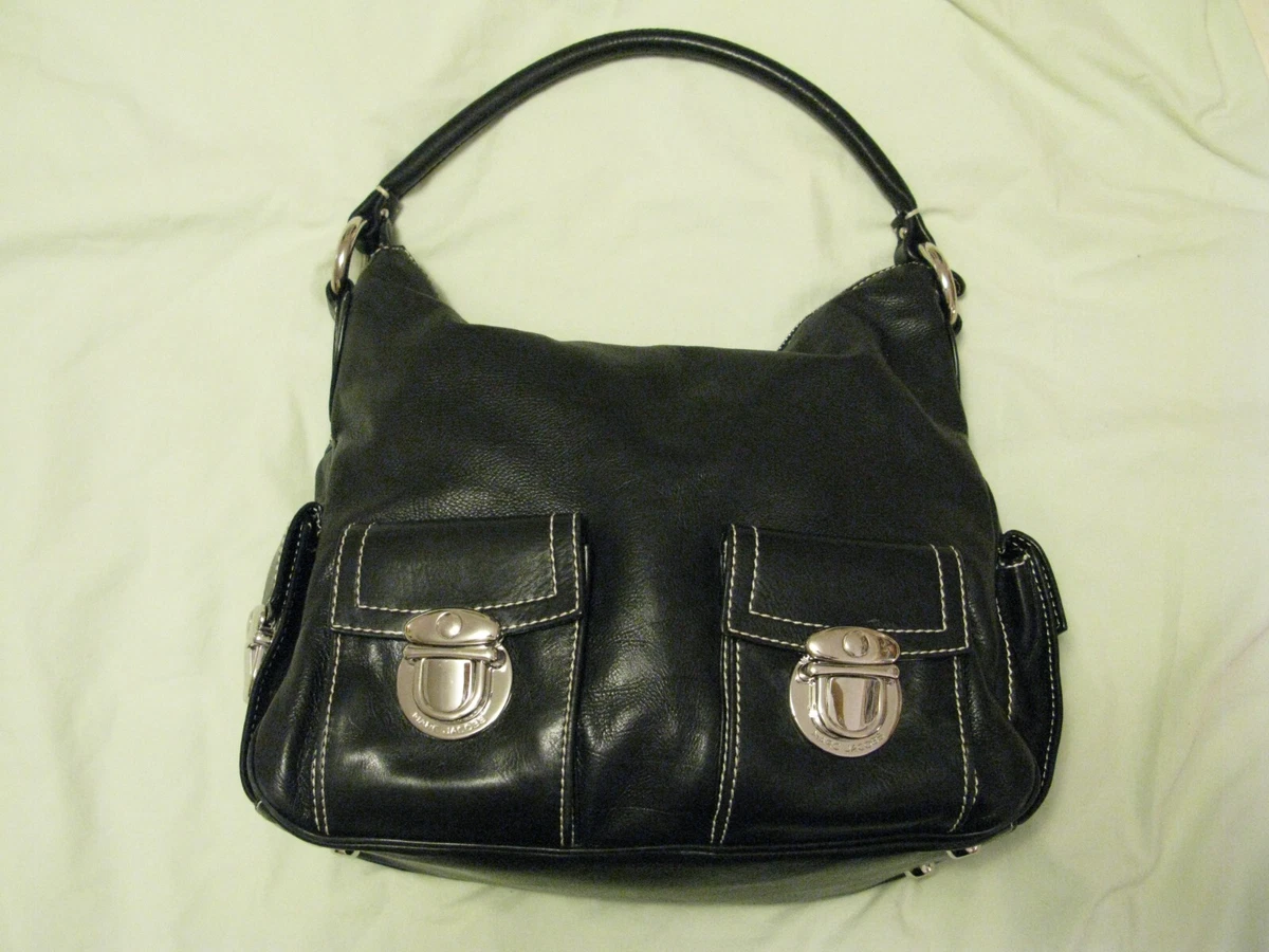 Marc Jacobs Collection 'Blake' Black & Silver Multi-Pocket Hobo Bag Gilmore