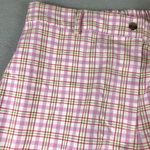 Forever 21+ Pants Womens 1X Pink Plaid Elastic Waist Wide Leg Cargo NWT - Picture 3 of 11