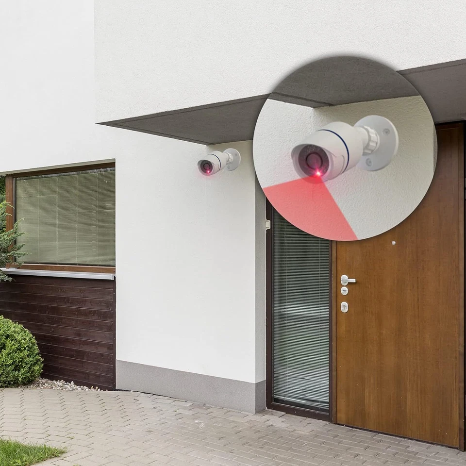 2pack Dummy Fake Camera Surveillance Security CCTV Dome Indoor Outdoor LED Light - Image 4 of 4