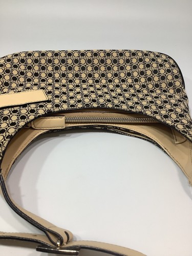 Salvatore Ferragamo Italian Made Leather Canvas Handbag AG-21 0809 - Picture 12 of 13