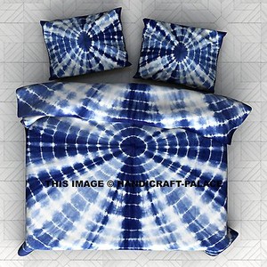 Handmade Indian Shibori Tie Dye Duvet Cover Doona Cover Throw