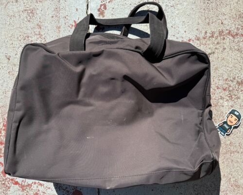 VTG YVES SAINT LAURENT PARFUMS YSL BROWN TRAVEL BAG DUFFLE CARRY ON PURSE RARE - Picture 4 of 7