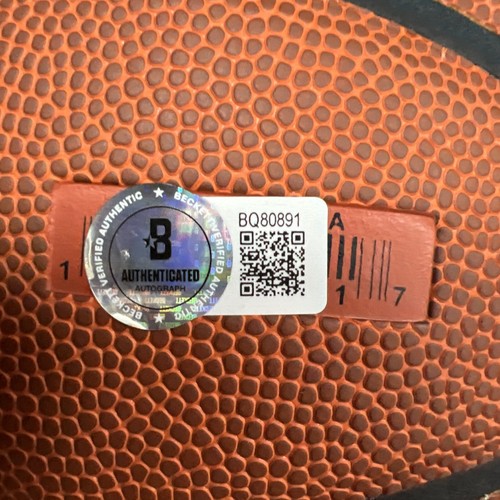 Muggsy Bogues Autographed Charlotte Hornets Wilson Logo Basketball Beckett BAS - Picture 4 of 4