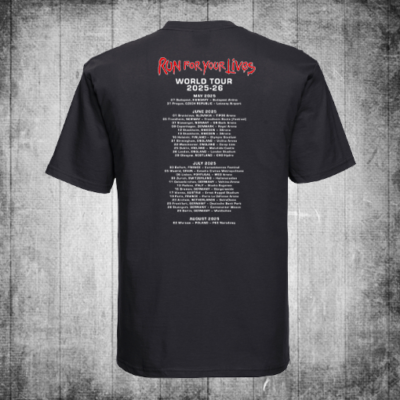 Iron Maiden t-shirt 2025 world tour run for your lives present