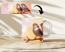 Kaffeetasse Zebrafinken Vogel Tasse Kaffeebecher Geschenk Keramik