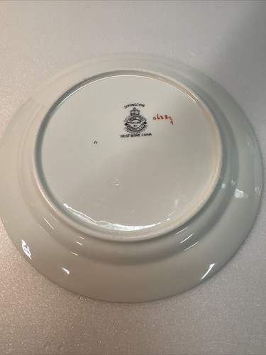 Adderleys LTD Springtime Tea Sandwich plate Tea cup Set Of 6 Hand Painted Rare - Picture 10 of 14