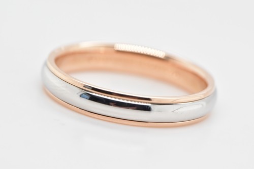 TIFFANY & Co. Classic Platinum 18K Rose Gold 4mm Lucida Wedding Band Ring Sz 9.5 - Picture 1 of 13