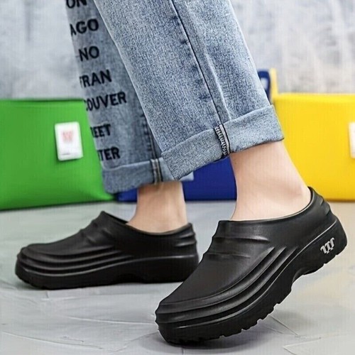 Men's Chef Shoes Non-slip Kitchen Shoes Nurse Shoes Work Shoes Sandals UK - Picture 7 of 19