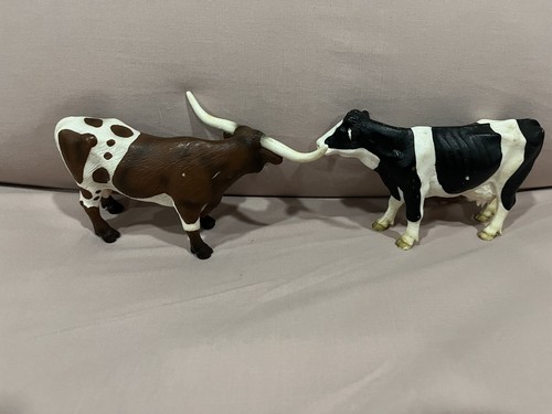 Schleich Texas Longhorn Bull Steer 2002 vaca lechera 2000 figura juguete 6" ganado - Imagen 2 de 10
