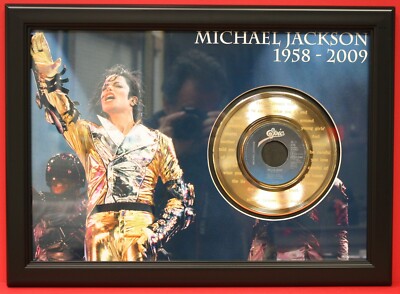 Michael Jackson Billie Jean Poster Art Framed 45 Gold Record