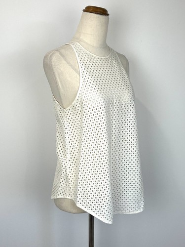 The Fifth Label Womens Top S 8 Ivory Punch Hole Sleeveless Festival Boho Gypsy - Picture 2 of 8