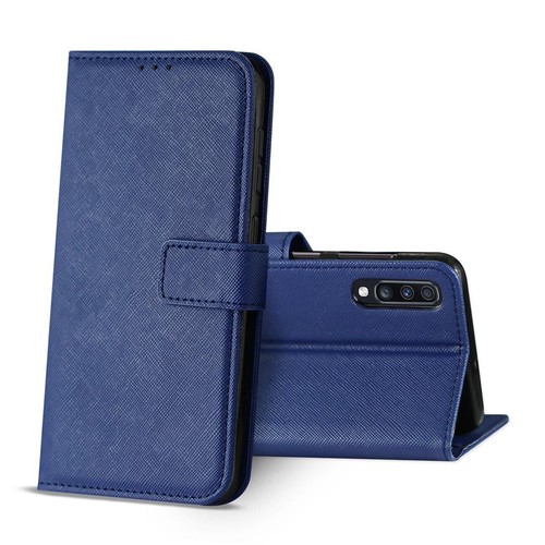 Für Samsung Galaxy A70 Wallet Case Schutzhülle mit Kartenfach & Ständer Blau - Bild 4 von 5