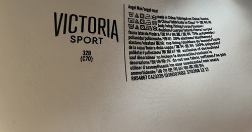 Victoria’s Secret Victoria Sport Angel Max sports bra Padded Light Gray 32B - Picture 3 of 4