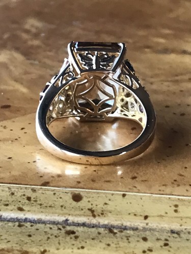 Natural Citrine Tourmaline Sterling Silver Ring - Picture 8 of 10