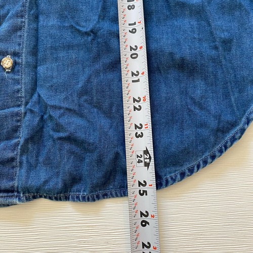 Vtg Guess Vest Shirt Women’s Medium Georges Marciano Blue Denim Jean USA - Picture 10 of 15