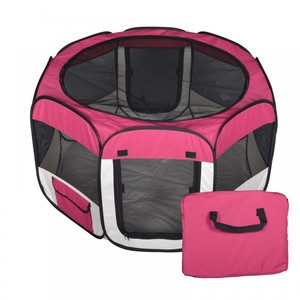 New-Medium-Pet-Dog-Cat-Tent-Playpen-Exercise-Play-Pen-Soft-Crate-T8-Burgundy