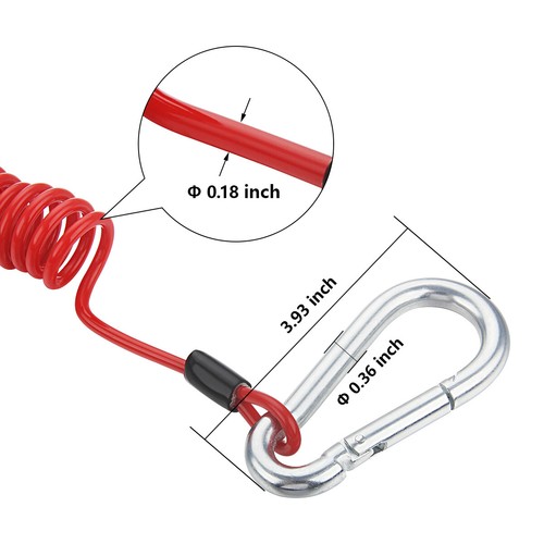 Cable de seguridad en espiral de 4'/6' para remolque de emergencia para RV - Imagen 2 de 31