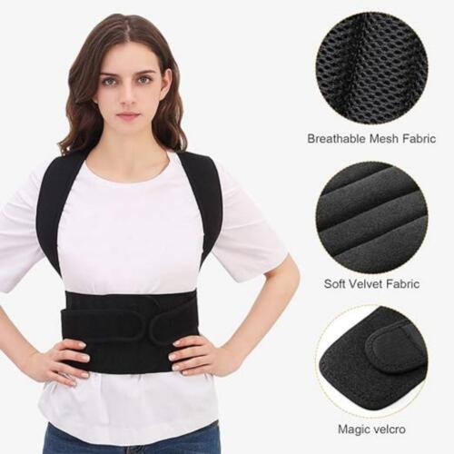 Postura Scoliosi Lombare Superiore Inferiore Adulto Uomo Donna Supporta Corretto Neoprene - Foto 7 di 26