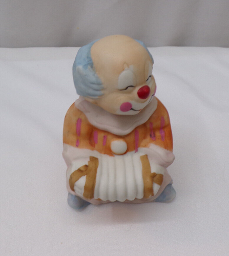 Vintage Jasco Porcelain Clown Playing Accoridion Squeeze Box Bell Hand Painted - Picture 3 of 9