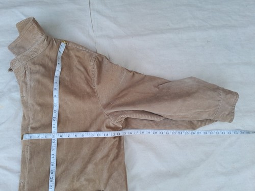 Thomas Burberry Corduroy Jacket Mens XL Honey Logo Work Chore Barn Made Spain - Picture 9 of 13