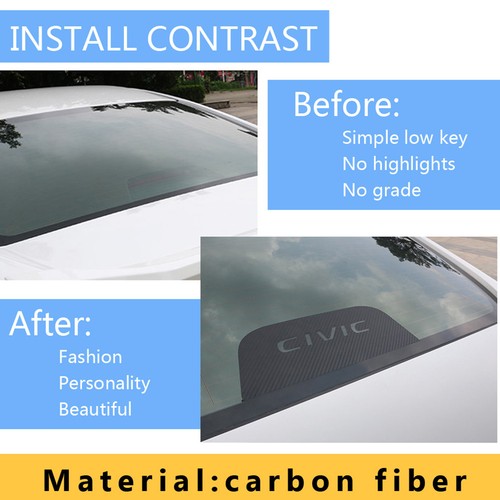 Calcomanía de fibra de carbono reflectante con luz de freno trasero de automóvil para Honda - Imagen 5 de 9