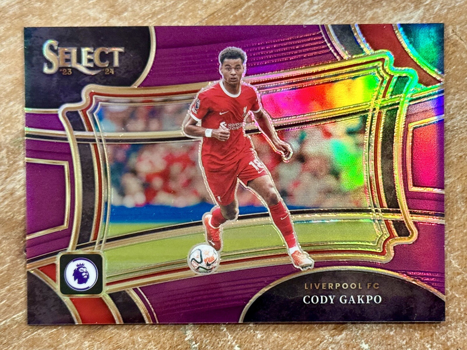 2023-24 Panini Select EPL Cody Gakpo Purple Prizm /149 Field Level Liverpool 236