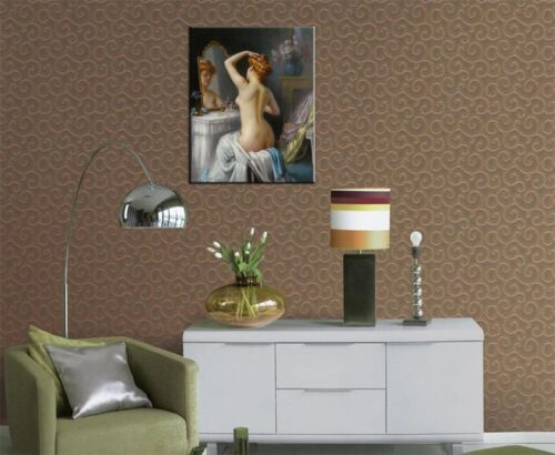 Home Kunst Wanddekor Mädchen im Boudoir Ölgemälde Bild auf Leinwand gedruckt - Bild 6 von 6