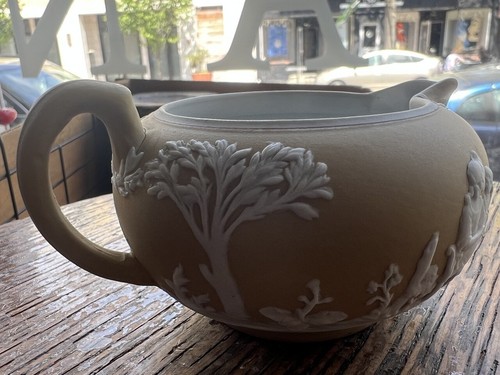 Antik Wedgwood Porzellan Jasperware Gelb Milchkännchen England Selten 1891-1908 - Bild 3 von 9