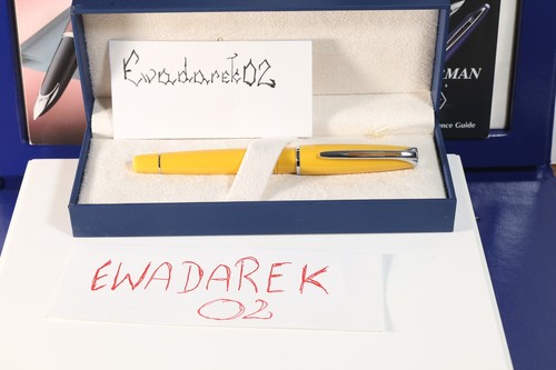 Waterman CHARLESTON FP, Yellow CT, Gold Nib, Very Rare, Gold Medium Nib LOOK - Picture 2 of 10