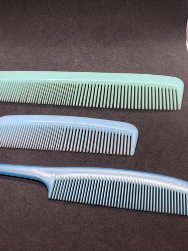 Vintage Dupont Unbreakable Tuffy Purse Combs, Teal/Blue 5”-8" - Picture 4 of 5