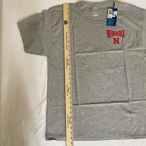 NWT Men’s Champion Nebraska Huskers T-shirt Size Large Grey - Picture 10 of 11