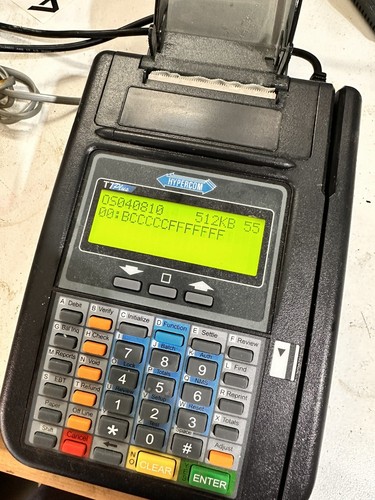 Hypercom T7Plus POS Credit Card Machine Terminal with OEM Power Supply - Picture 3 of 8