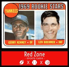 1969 Topps - #519 Yankees Rookie Stars (Gerry Kenney / Len Boehmer) EX+