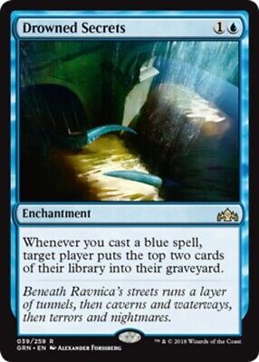 Drowned Secrets 1x FOIL GRN MTG Guilds of Ravnica Rare MINT blue Drowned Secrets 1x FOIL GRN MTG Guilds of Ravnica Rare MINT blue