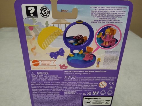 Mattel Polly Pocket Clip and Comb Pool Compact Set NEW IN BOX!! - Picture 7 of 8
