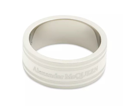 【関税込み】Identity Tag Ring - Alexander McQueen - l - Alexander McQueen Logo Skull Safety Pin Ring Size US 8.5
