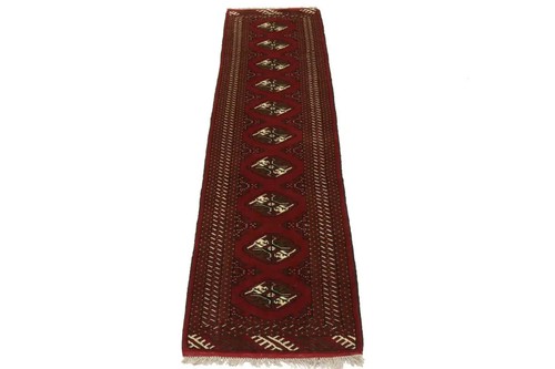 2X10 ft Hand-Knotted Red Oriental Runner Rug Tribal Style Hallway Kitchen Carpet - Picture 11 of 11