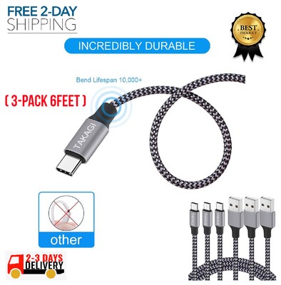 USB C Cable Phone Charger Takya Super Long Type C Charging Cord 26ft Nylon Braided Fast Speed Charging Cord Compatible with Samsung Galaxy S10 S9 S8 Plus Note 9 8 LG and More USB C Cable Phone Charger Takya Super Long Type C Charging Cord 26ft Nylon Braided Fast Speed Charging Cord Compatible with Samsung Galaxy S10 S9 S8 Plus Note 9 8 LG and More