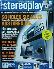 STEREOPLAY 8/02, PHONAR P 20SS, KEF CODA 90, TEAC P/D 70,WADIA 301,LYRIC CD T 8,