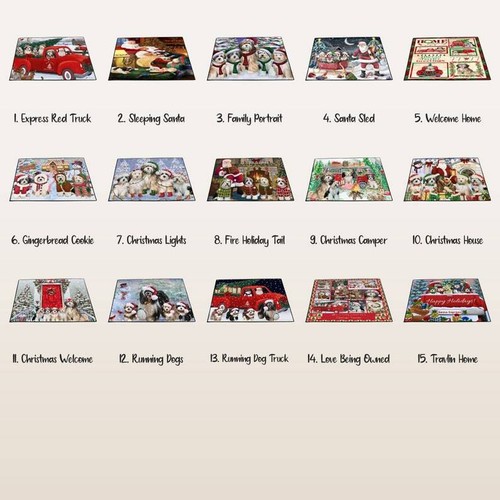 Tibetan Terrier Dog Floor Mat Personalized Pet Door Mat Valentine Day NWT - Picture 3 of 52