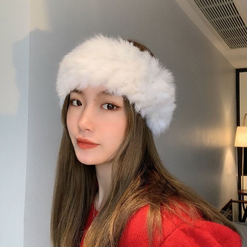 Womens Russian Thick Fluffy Fox Faux Fur Headband Hat Winter Ear Warmer Ski Wrap - Picture 13 of 24