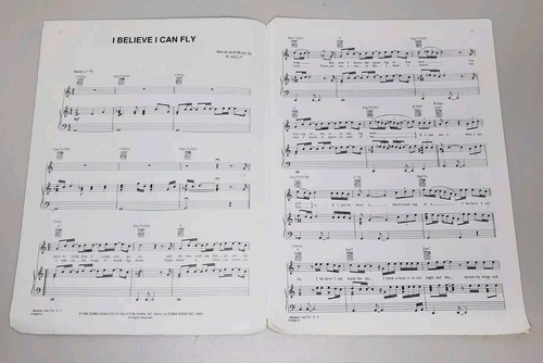 Vintage Space Jam R.Kelly I Believe I Can Fly Sheet Music 1996 ~ Michael Jordan - Picture 2 of 8