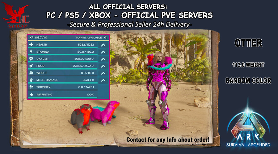 ARK Survival Ascended – PvE – Statistiche Top Cat Oreo 722 Melee – PC/XBOX/PS5