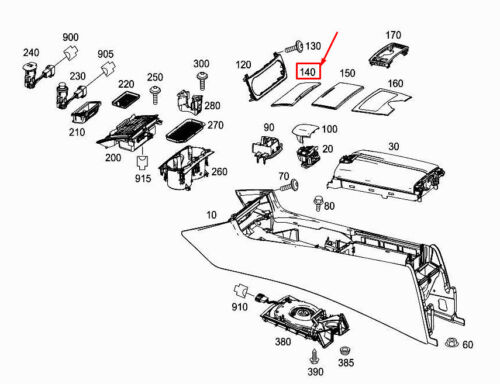 MERCEDES offres CLS C218 TABLEAU DE BORD CENDRIER COUVERCLE A2186807407 ORIGINAL