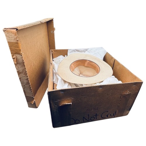 MONTECRISTI Hat Works Hand Made Panama Hat 6 7/8 Porcupine Quill Band Cowboy 55 - Photo 7/12