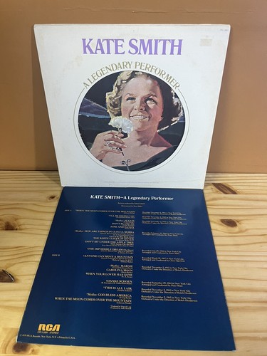 Kate Smith – A Legendary Performer 1978 CPL1-2661 PROMO LP VG EX - Picture 4 of 6