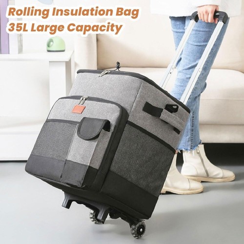 60Cans Soft Cooler with Wheels Insulated Collapsible Leakproof Cooler for Beach - 第 12/19 張圖片