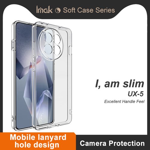 IMAK For OnePlus 13R, Shockproof Soft Clear Transparent TPU Silicon Case Cover - 第 3/8 張圖片