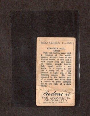 1910 T42 Piedmont Cigarettes BIRD SERIES (white border) - **YOU CHOOSE**