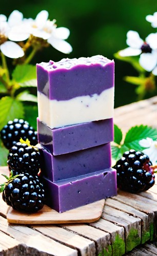 Blackberry Handmade Organic Soap Bar Natural Oil Wonderful Scent Premium Body - Picture 5 of 9